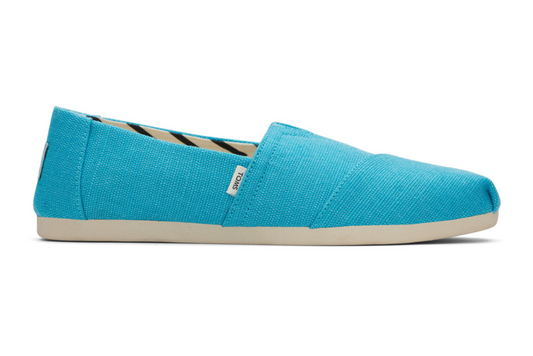 Iconic Alp Cotton Blue Canvas Slip Ons-TOMS® India Official Site