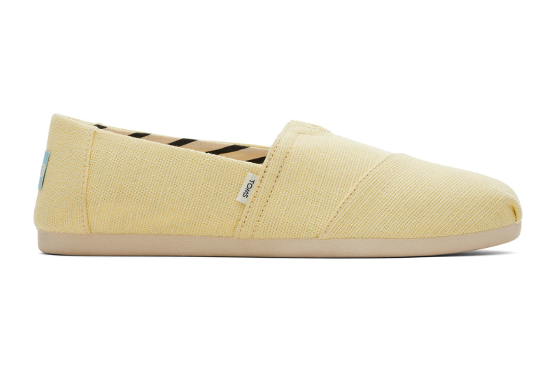 Iconic Alp Cotton Canvas Yellow Slip Ons-TOMS® India Official Site