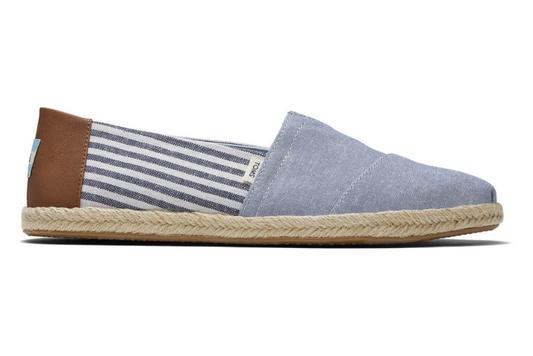 Blue Stripe Sustainable Espadrilles-TOMS® India Official Site