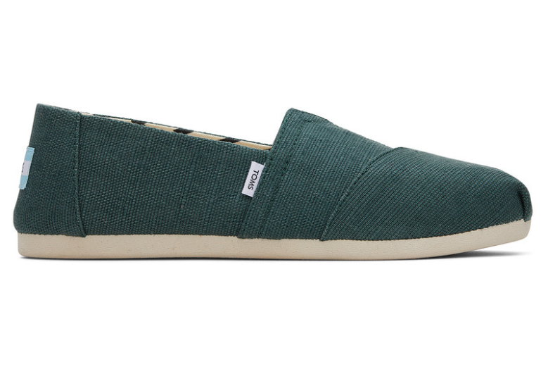Canvas-Earthwise Deep Stormy Green Slip Ons-TOMS® India Official Site
