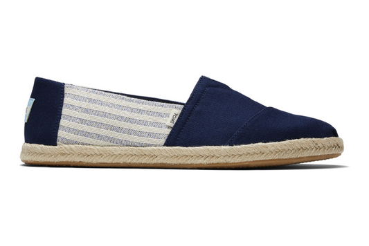 Deep Navy Stripe Sustainable Espadrilles-TOMS® India Official Site