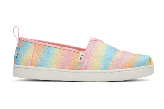 Alp Canvas Rainbow Glimmer Slip Ons-TOMS® India Official Site