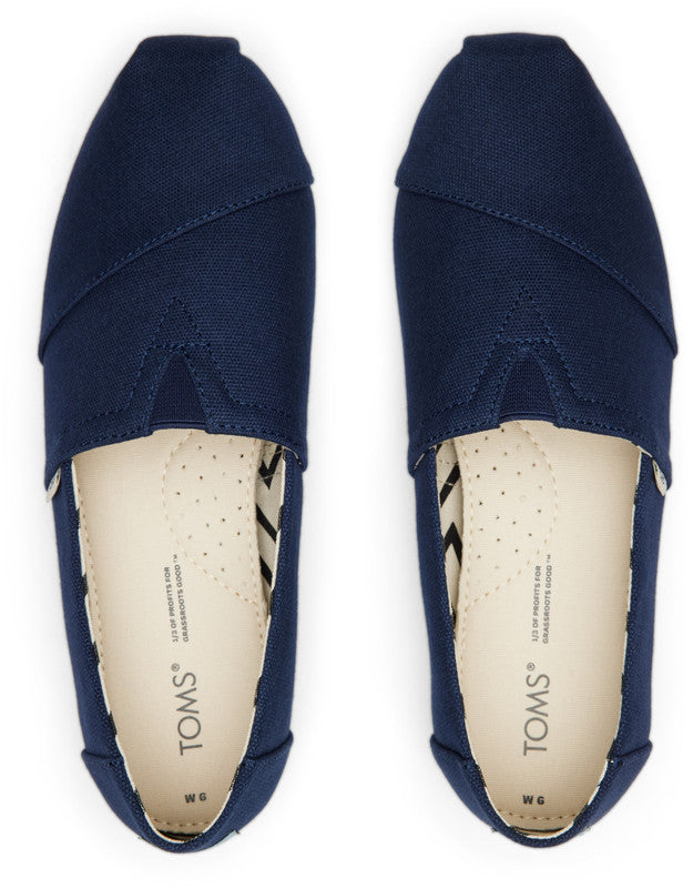 Organic Cotton Dark Navy Canvas Slip Ons TOMS India Official Site