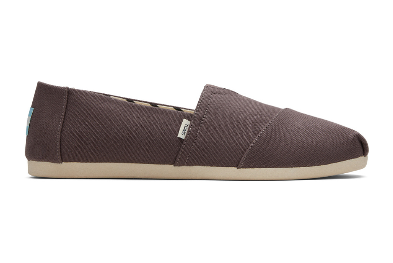 Organic Cotton Canvas Grey Slip Ons-TOMS® India Official Site